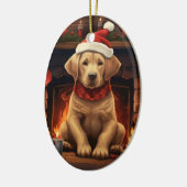 Labrador Retriever Kerstmis, Opknoping Decoratie (Links)