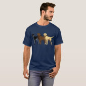 Labrador Retriever-kleuren T-shirt (Voorkant volledig)