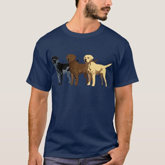 Labrador Retriever-kleuren T-shirt (Voorkant)