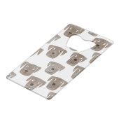 Labrador Retriever Kredietkaart Flessenopener (Voorkant Gekanteld)