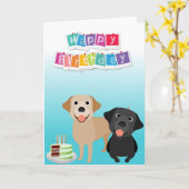 Labrador Retriever Lab dog Kaart (Gele Bloem)