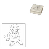 Labrador Retriever Lab Hond Rubber Stamp Rubberstempel (Gestempeld)