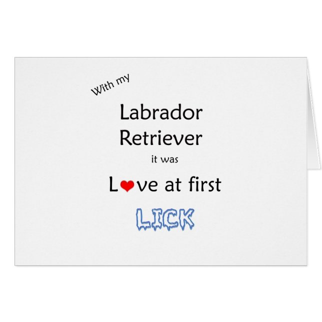 Labrador Retriever Lick Design (Voorkant Horizontaal)