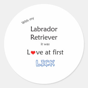 Labrador Retriever Lick Design Ronde Sticker