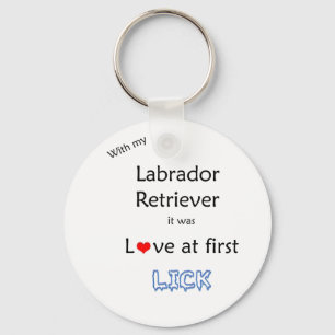 Labrador Retriever Love at First Lick Sleutelhange Sleutelhanger