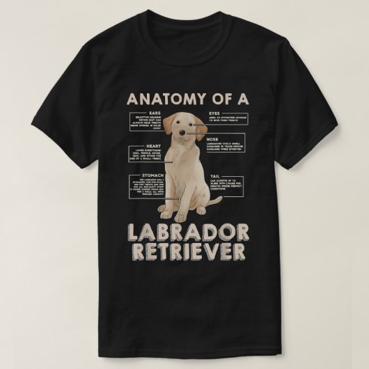 Labrador Retriever Lover Funny Anatomy of a Labrad T-shirt (Design voorkant)
