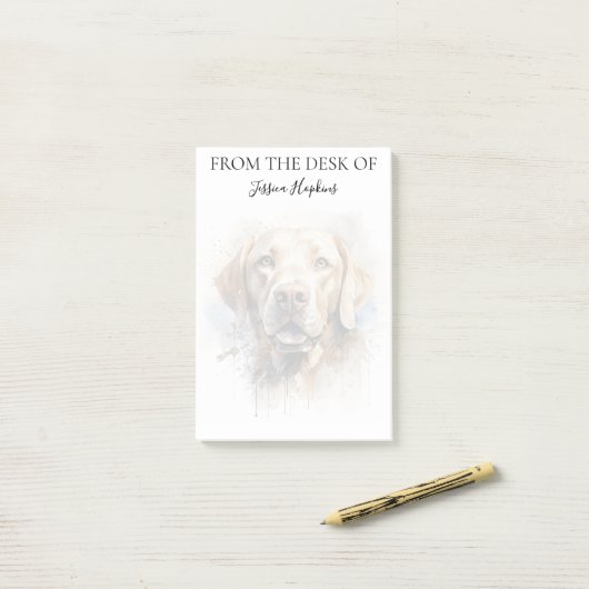 Labrador Retriever Lover Monogrammed Dog Post-it® Notes (Op bureau)