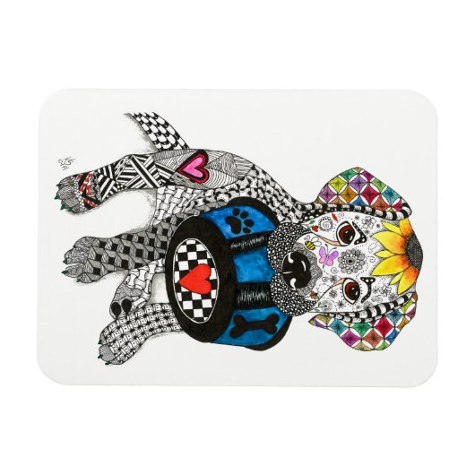 Labrador Retriever Magneet 3 "x4" (Horizontaal)