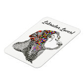 Labrador Retriever Magneet 3 "x4" (Linkerzijde)
