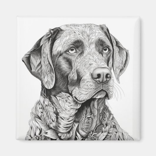 Labrador Retriever Magnet Magneet (Voorkant)