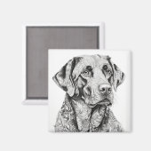 Labrador Retriever Magnet Magneet (Voorkant / Achterkant)