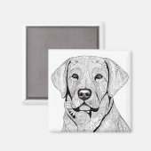 Labrador Retriever Magnet Magneet (Voorkant / Achterkant)