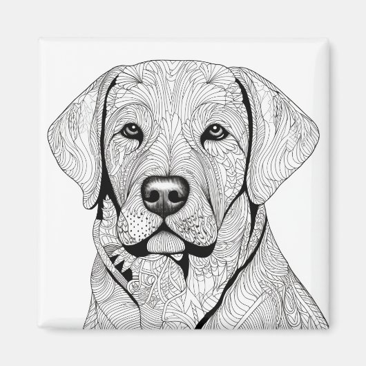 Labrador Retriever Magnet Magneet (Voorkant)