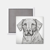 Labrador Retriever Magnet Magneet (Voorkant / Achterkant)