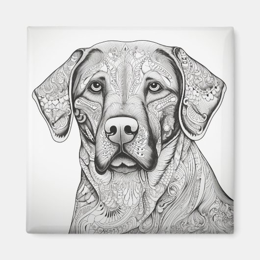 Labrador Retriever Magnet Magneet (Voorkant)