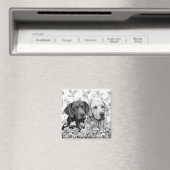 Labrador Retriever Magnet - Twee Honden Magneet (Insitu (Vaatwasser))