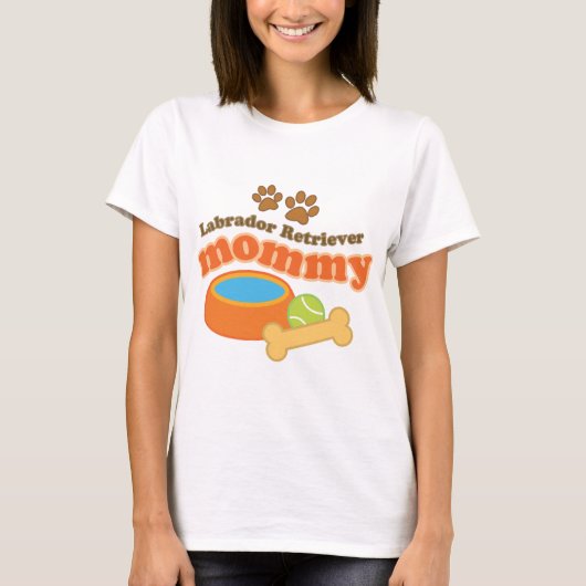 Labrador Retriever mama T-shirt (Voorkant)