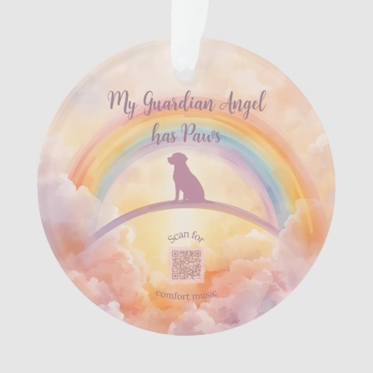 Labrador Retriever Memorial Ornament – Rainbow (devant)