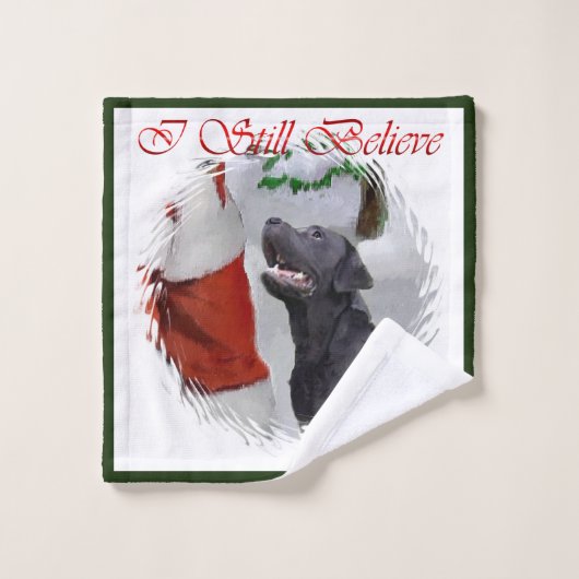Labrador Retriever met Kerstmis Bad Handdoek (Wasdoekje)