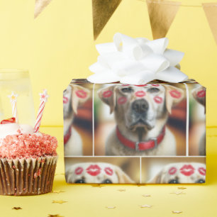 Labrador Retriever met Lipstick Kusjes Cadeaupapier