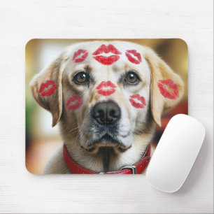 Labrador Retriever met Lipstick Kusjes Muismat