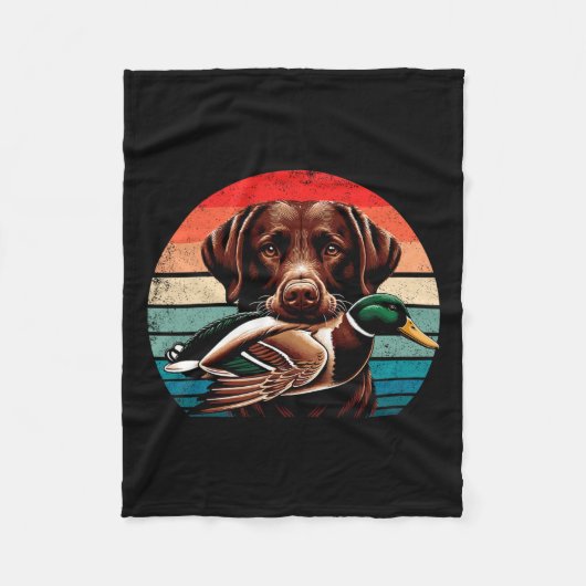 Labrador Retriever met Mallard Duck Hunting Fleece Deken (Voorkant)