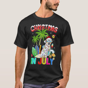 Labrador Retriever Met Sinterklaas Hoed Zonnebril T-shirt