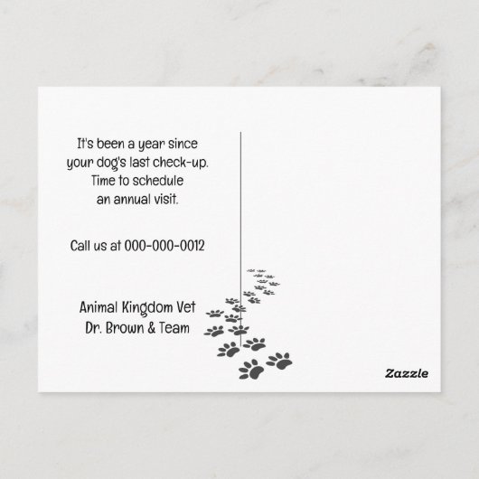 labrador retriever met stethoscoop briefkaart (Achterkant)