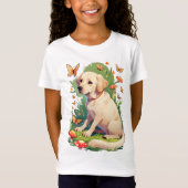 Labrador Retriever met vlinders T-shirt (Voorkant)