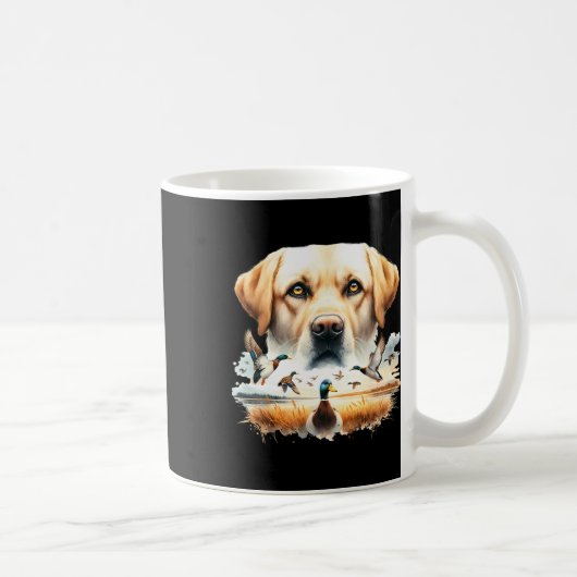 Labrador Retriever met wilde eenden die op eend ja Koffiemok (Rechts)