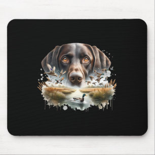 Labrador Retriever met wilde eenden die op eenden Muismat