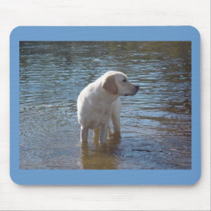 Labrador Retriever mousepad bij het meer Muismat