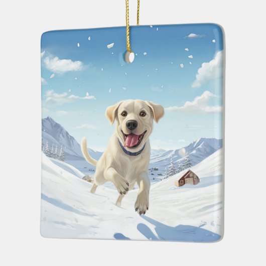 Labrador Retriever Noël, Décoration pendante (Gauche)