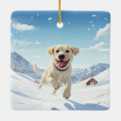 Labrador Retriever Noël, Décoration pendante (Dos)