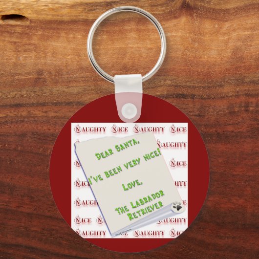 Labrador Retriever Ondeugend of Mooie Sleutelhange Sleutelhanger (Voorkant)