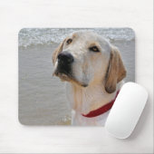 Labrador Retriever op strand Muismat (Met muis)