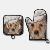 Labrador Retriever Ovenwant & Pannenlap Set (Voorkant)