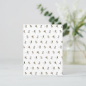 Labrador Retriever Pattern (wit) Bedankkaart (Staand voorkant)