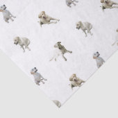 Labrador Retriever Pattern (wit) Tissuepapier (Detail)