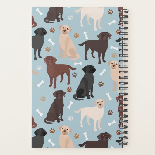 Labrador Retriever Paws and Bones Planner (Achterkant)