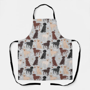 Labrador Retriever Paws and Botten Apron Schort