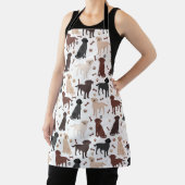 Labrador Retriever Paws and Botten Apron Schort (Insitu)