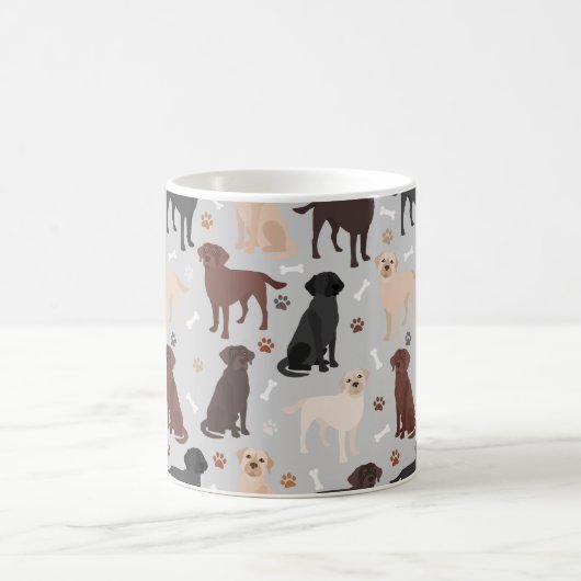Labrador Retriever Paws and Botten Coffee Mok (Center)