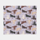 Labrador Retriever Paws and Botten Fleece Blanket (Voorkant (Horizontaal))