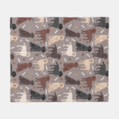 Labrador Retriever Paws and Botten Fleece Blanket (Voorkant (Horizontaal))