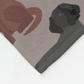 Labrador Retriever Paws and Botten Fleece Blanket (Hoek)