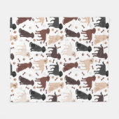 Labrador Retriever Paws and Botten Fleece Blanket (Voorkant (Horizontaal))