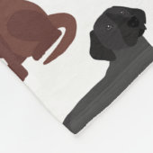 Labrador Retriever Paws and Botten Fleece Blanket (Hoek)
