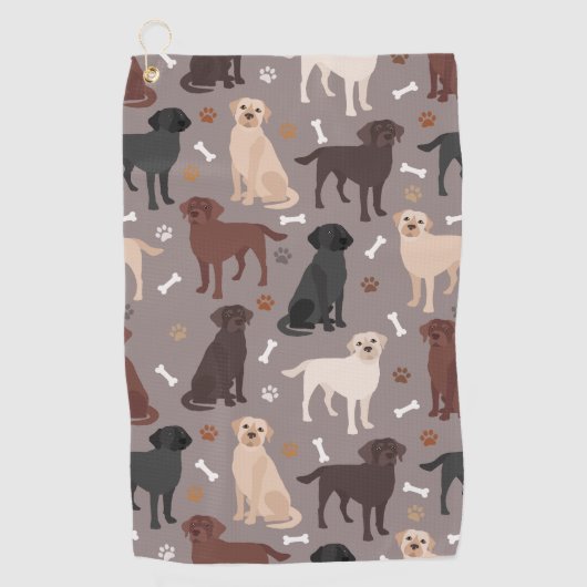 Labrador Retriever Paws and Botten Golf Towel Golfhanddoek (Voorkant)
