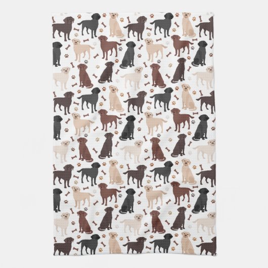 Labrador Retriever Paws and Botten Kitchen Towel Theedoek (Verticaal)